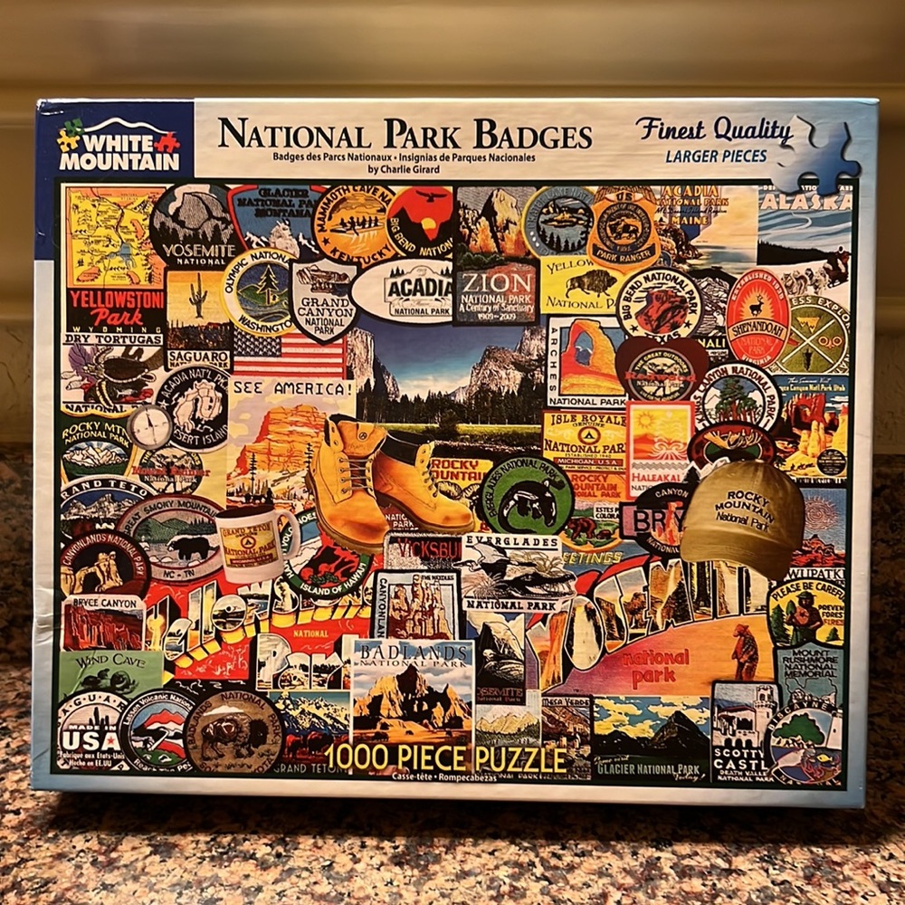 White Mountain 1000 Piece Puzzle: National Park Badges